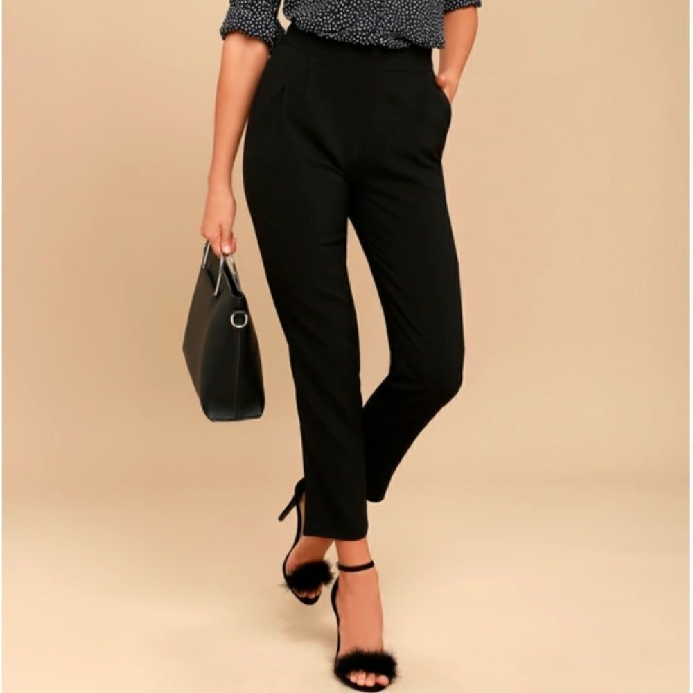 Lulus Black Trouser Pant